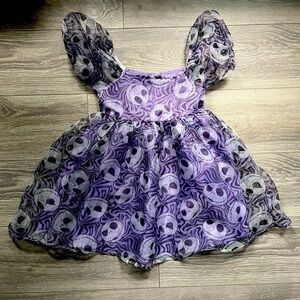 Disney Nightmare Before Christmas Jack Skellington Purple Kids Costume Dress 8